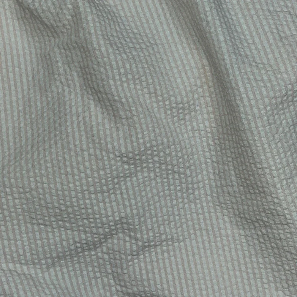 J.Crew Mens Swim Trunks Pink Seersucker Striped Mesh Lined Preppy Beach L